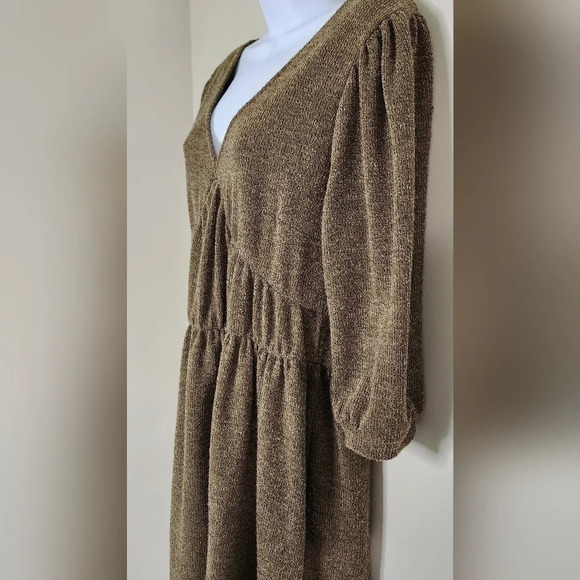 RO&DE Anthropologie Womens Dress Size S‎ Olive Chenille Indie Goblincore Scandi - Picture 3 of 7